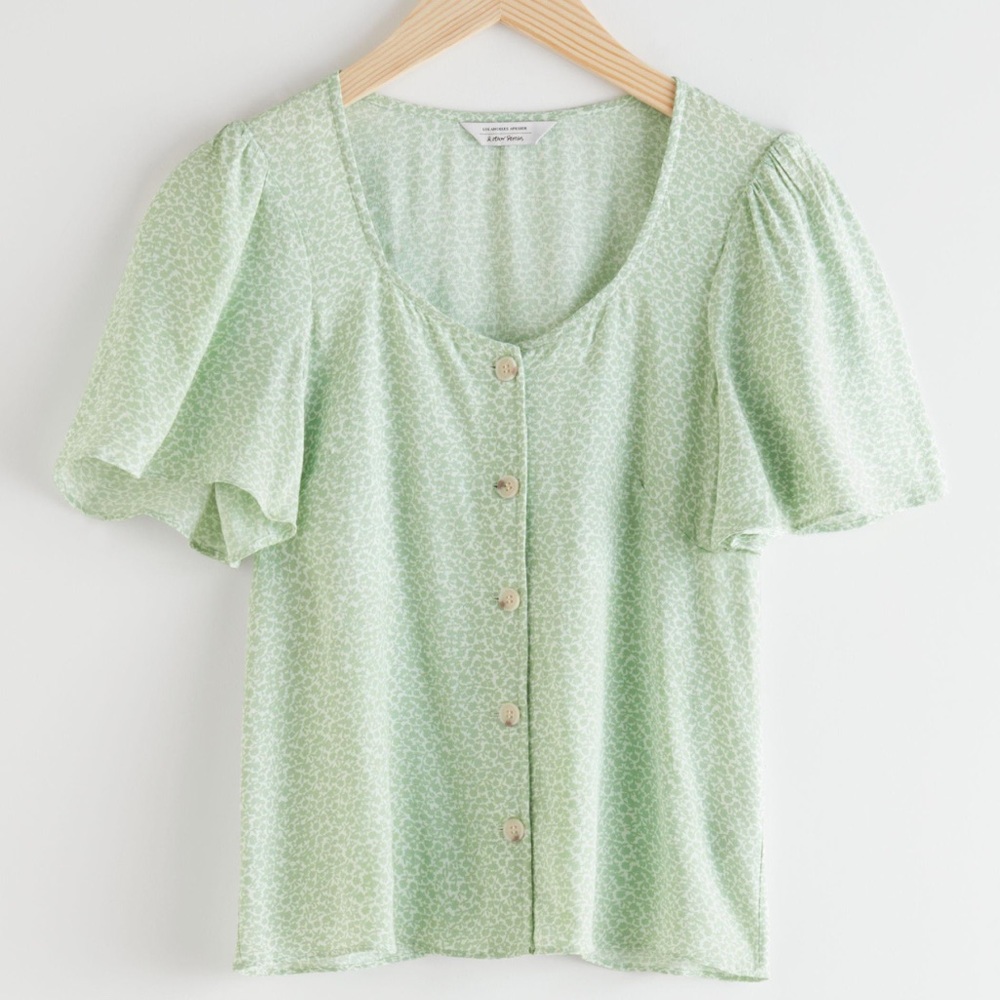 & Other Stories Short Sleeves Top Size 4